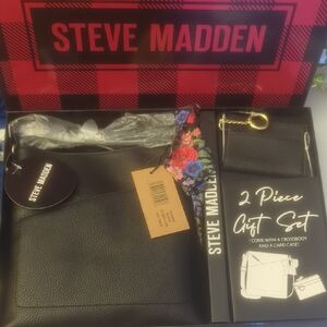 Steve Madden Black Crossbody Bag with Card Holder